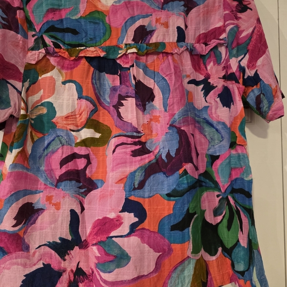 Johnny Was Ruffle Seam Top XS Never Worn New With Tags - Picture 3 of 7